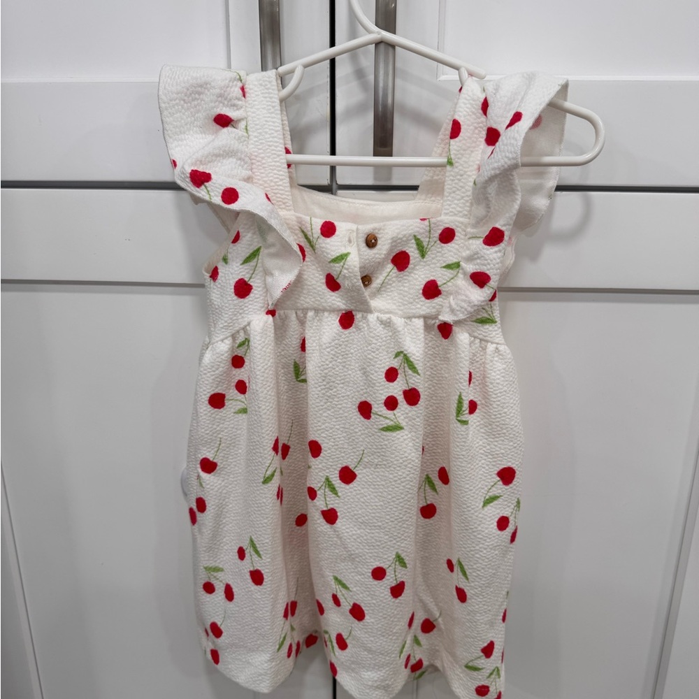 Zara White Dress with Red Cherry Print - Picture 2 of 3